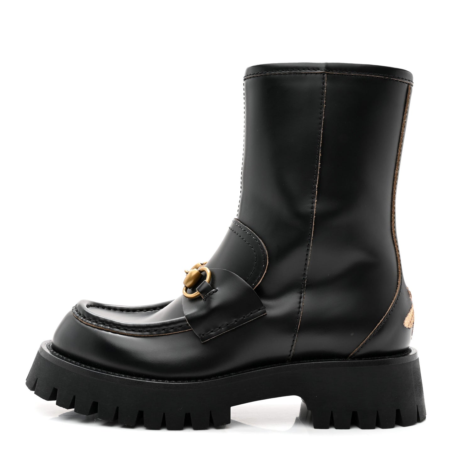 Cordovan Lux Womens Harald Horsebit 25mm Platform Boots 36 Black