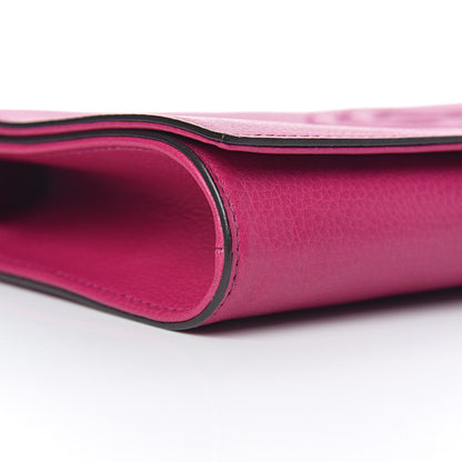 Gucci Pebbled Calfskin Medium Soho Clutch Fuchsia 9 of 10
