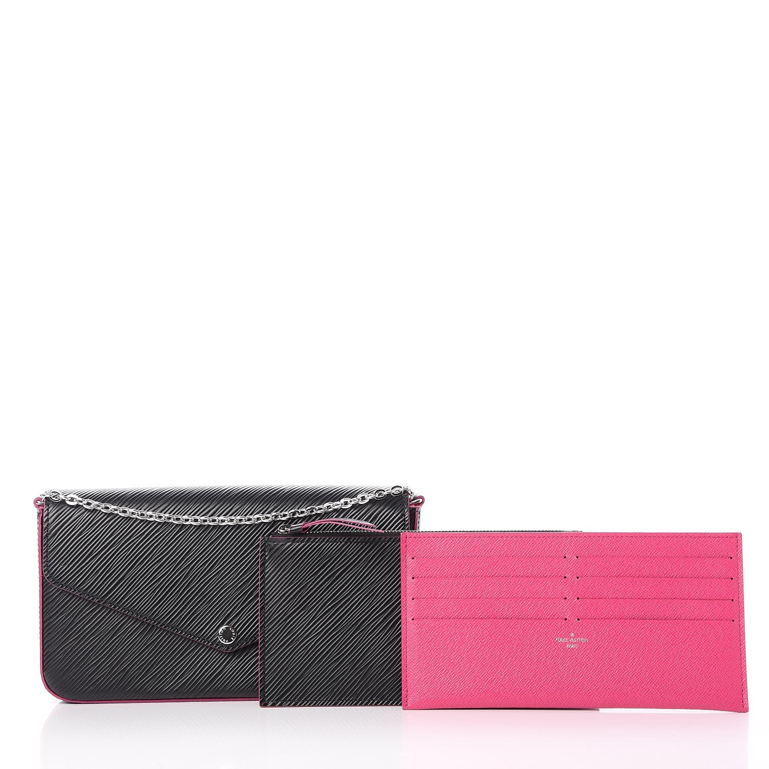 Louis Vuitton Epi Pochette Felicie Black Hot Pink 9 of 9