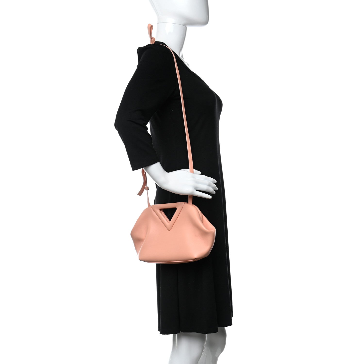 Bottega Veneta Calfskin Small The Point Triangle Bag Peachy 2 of 8