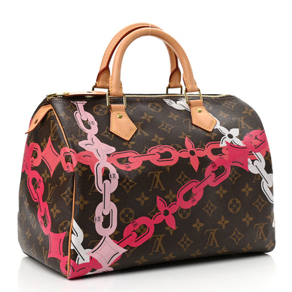 Louis Vuitton Monogram Bay Speedy 30 Rose Ballerine Poppy 3 of 10