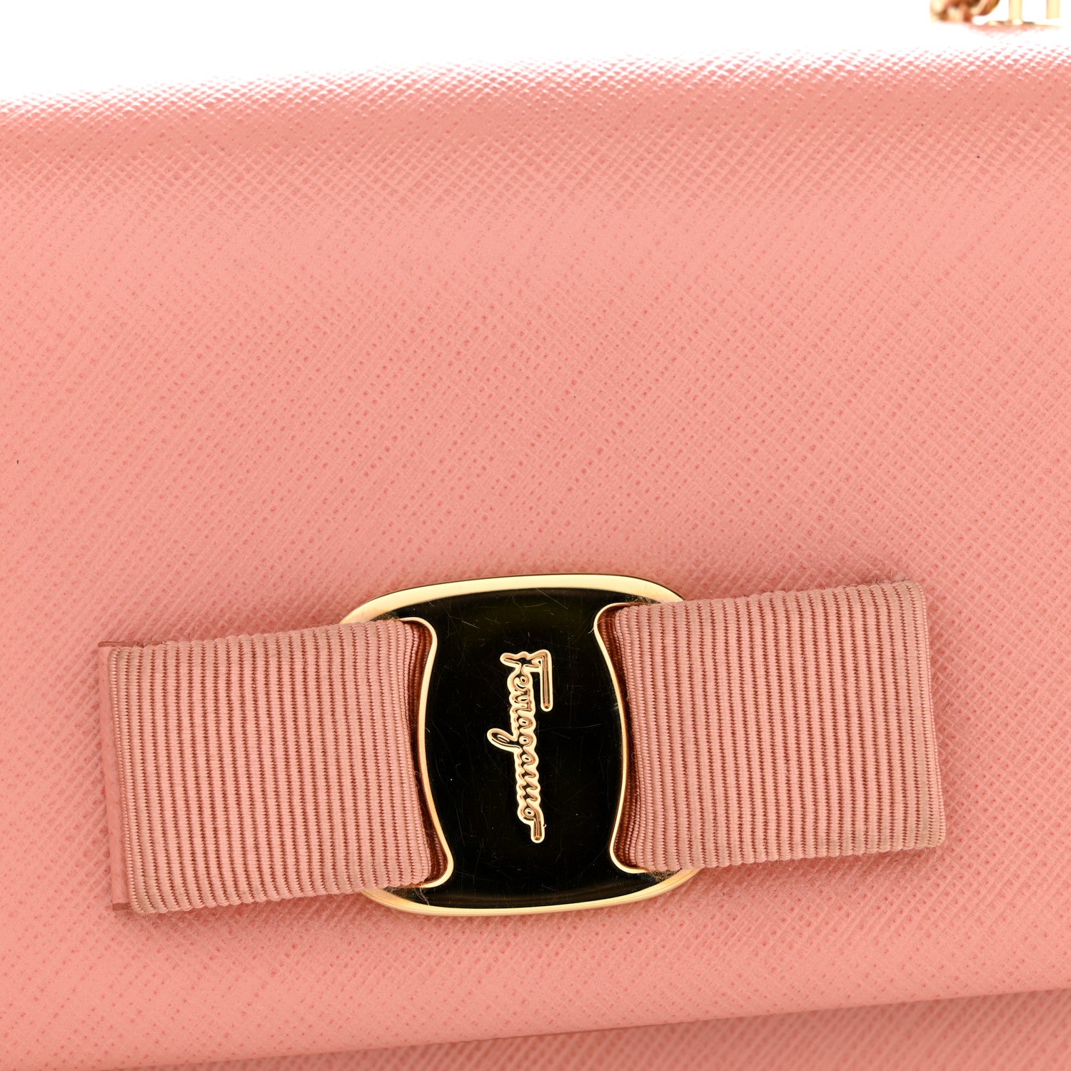 Salvatore Ferragamo Hammered Calfskin Mini Vara Bow Crossbody Bag Pink 11 of 11