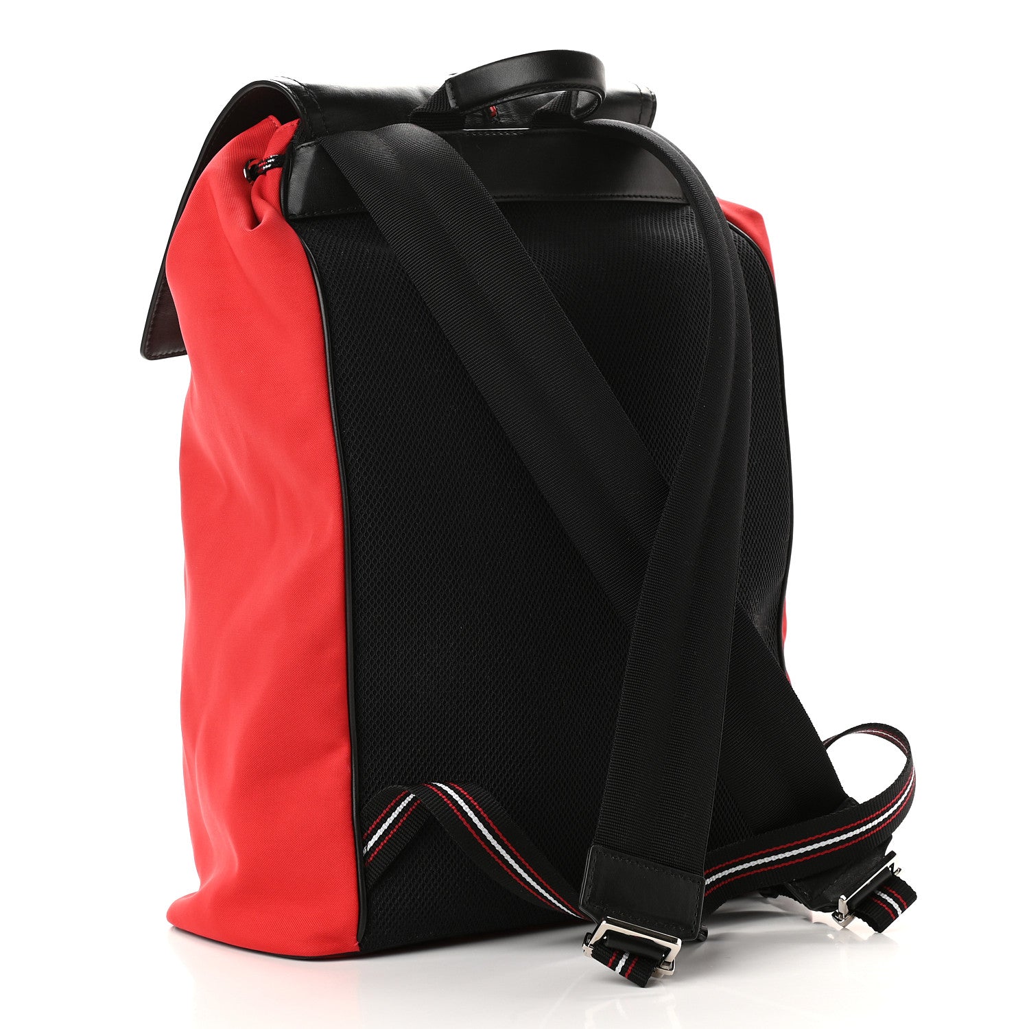 Christian Dior Calfskin Nylon Motion Backpack Red Black 3 of 12