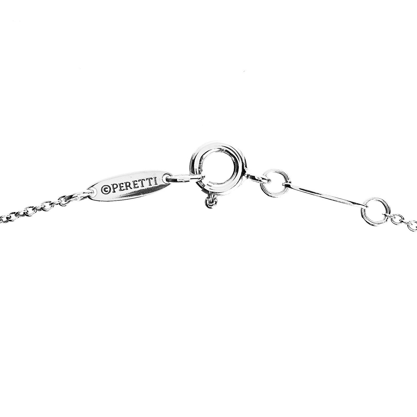 Sterling Silver 16mm Elsa Peretti Open Heart Pendant Necklace