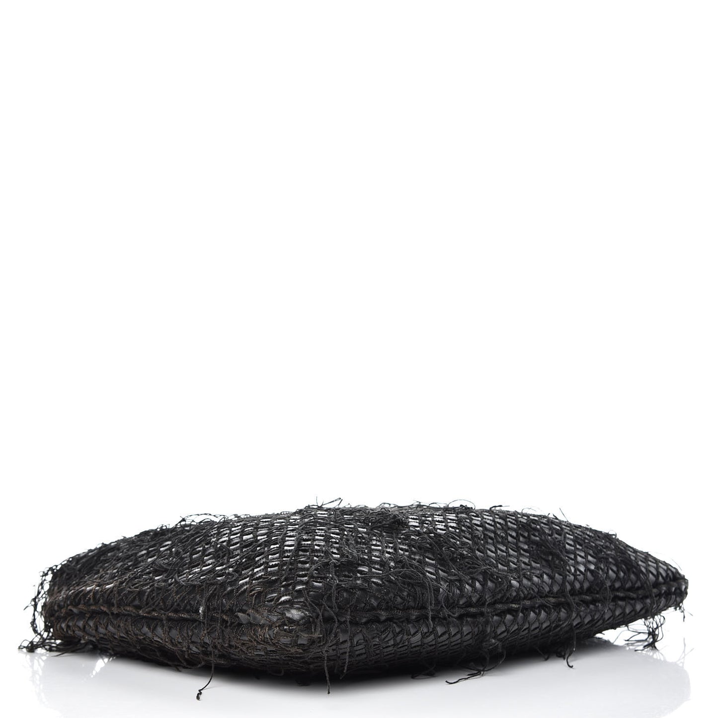 Nappa Intrecciato Fringe Netted Hobo Black