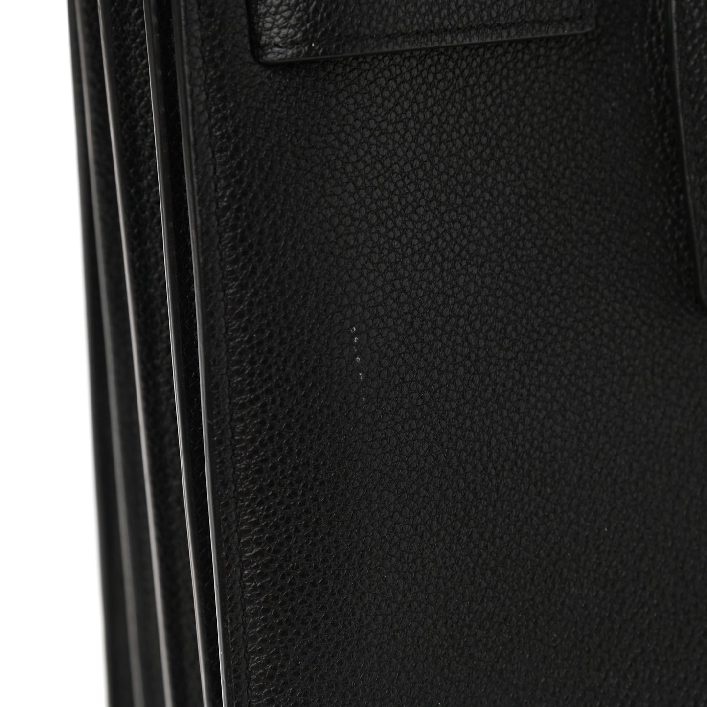 Grained Calfskin Small Sac De Jour Black