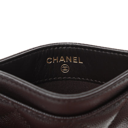 Chanel Caviar Quilted Card Holder Dark Brown 6 of 9