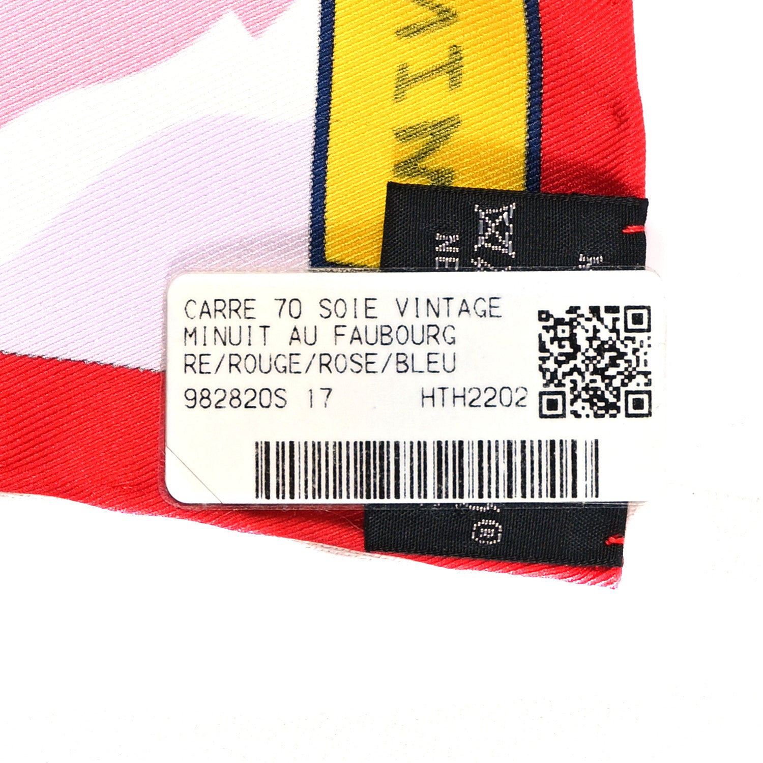 Hermes Silk Minuit Au Faubourg Scarf 70 Rouge Rose Bleu 4 of 4