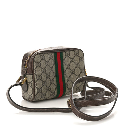 Gucci GG Supreme Monogram Web Mini Ophidia Shoulder Bag Brown 2 of 10