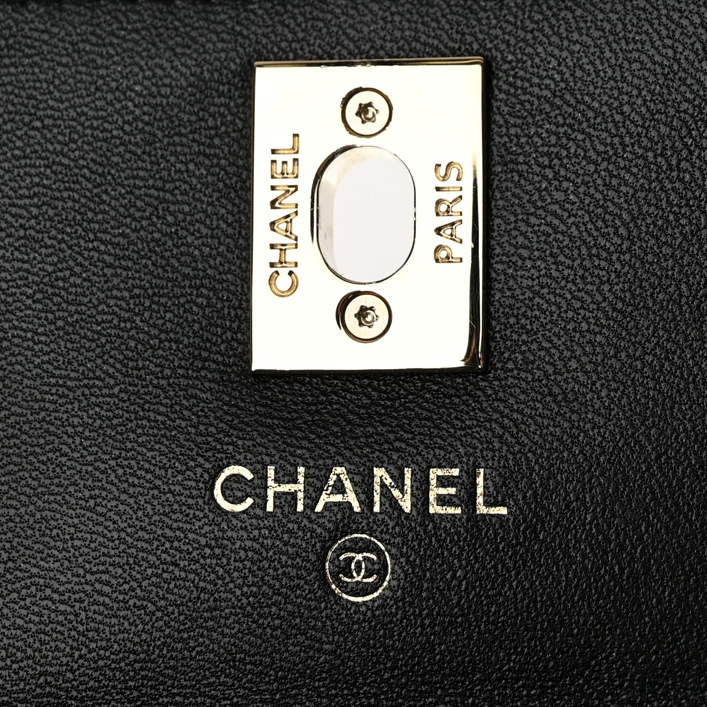 Lambskin Quilted Trendy CC Card Holder On Chain Black