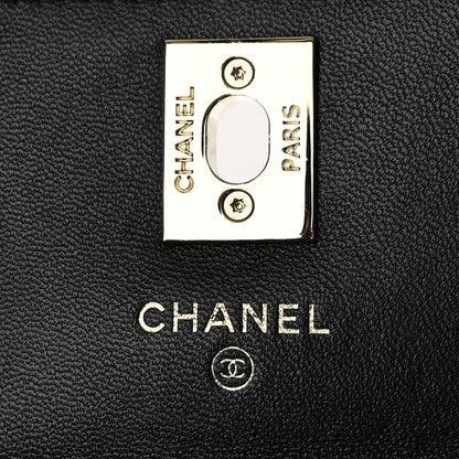 Chanel Lambskin Quilted Trendy CC Card Holder On Chain Black 6 of 12
