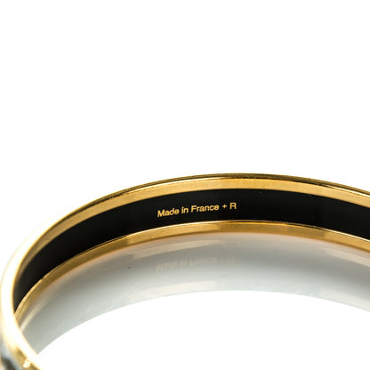 Hermes Enamel Printed Grand Apparat Narrow Bracelet 62 White 4 of 5
