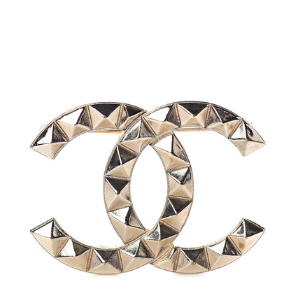Chanel Studded CC Pin Brooch Gold 1 of 5