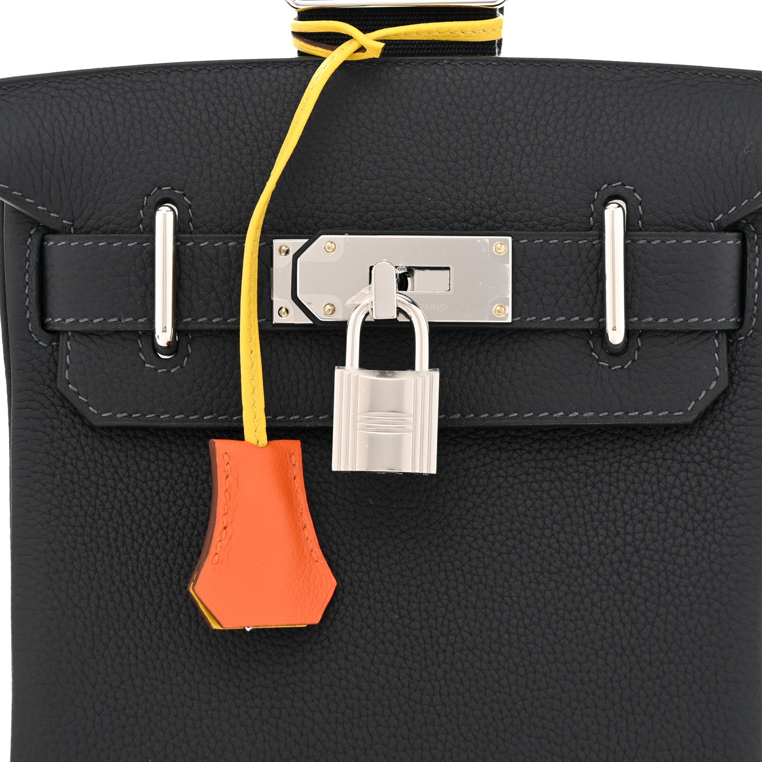 Hermes Togo Hac A Dos PM Backpack Caban Jaune De Naples Feu 8 of 11