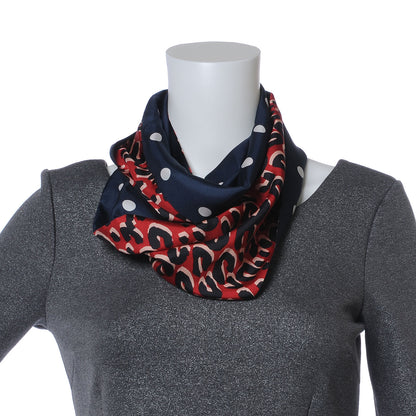 Louis Vuitton Silk Leopard Snood Scarf Red 3 of 6