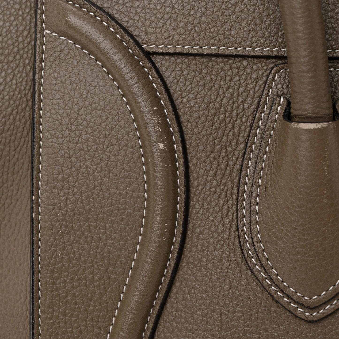 Drummed Calfskin Mini Luggage Souris