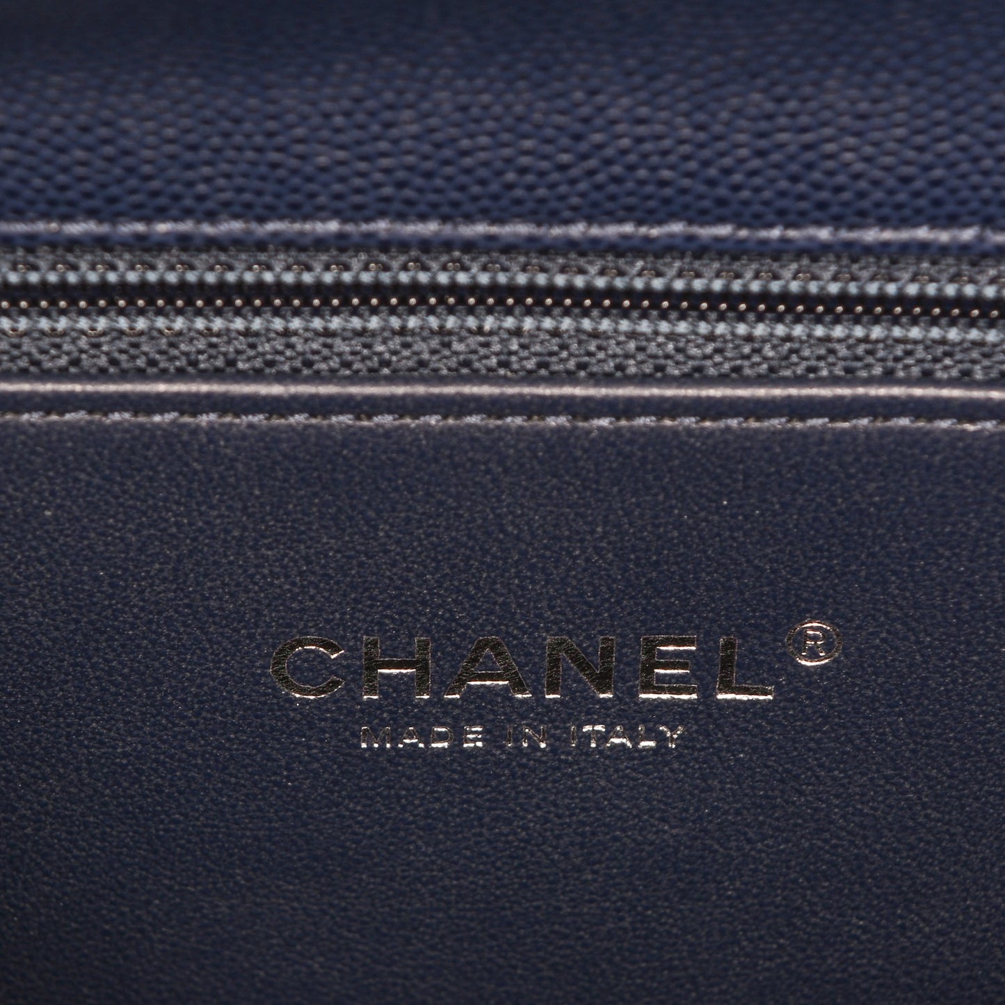 Caviar Lizard Quilted Medium Coco Handle Flap Navy