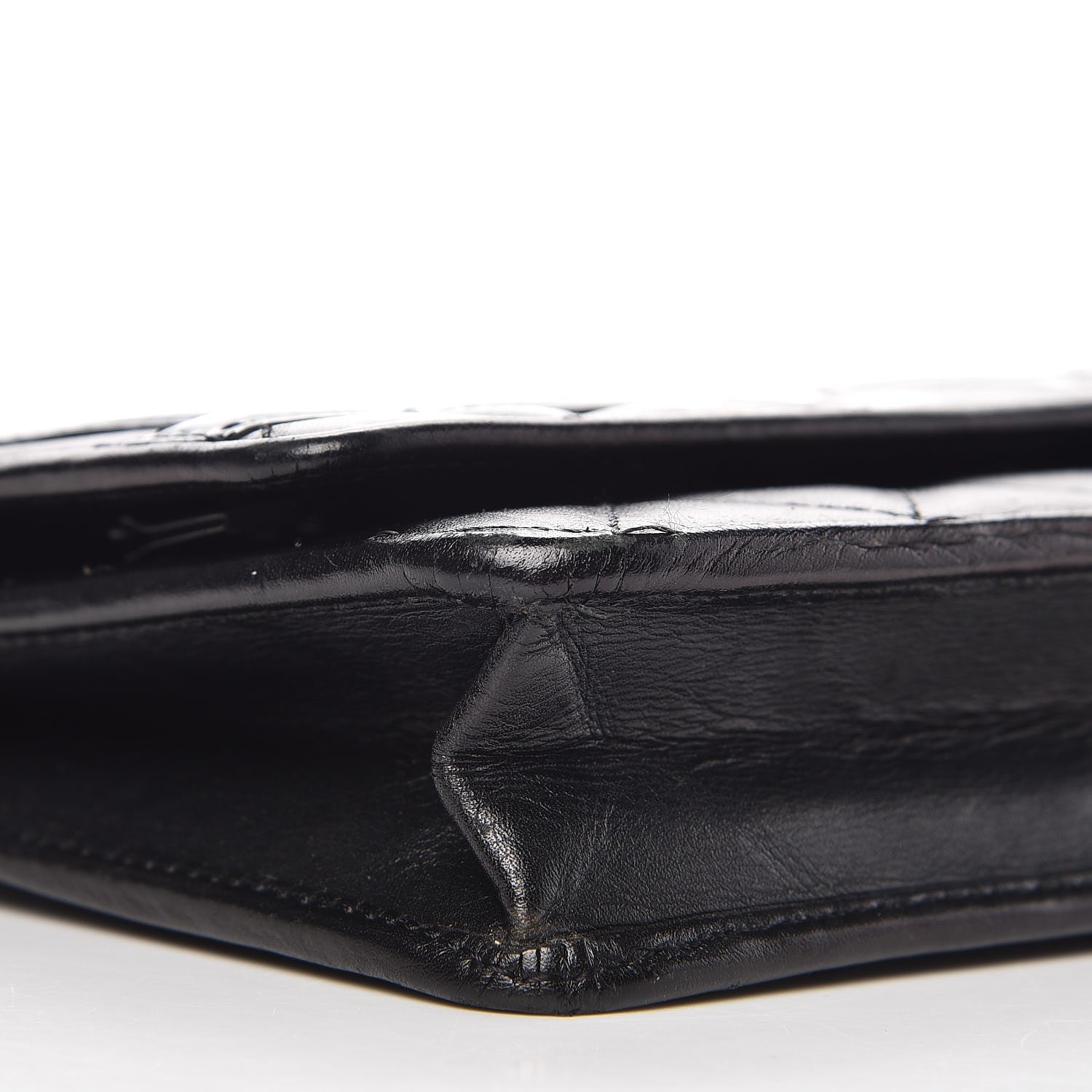 Chanel Calfskin Quilted Cambon Wallet On Chain WOC Black 11 of 12