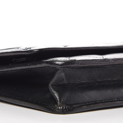 Chanel Calfskin Quilted Cambon Wallet On Chain WOC Black 11 of 12
