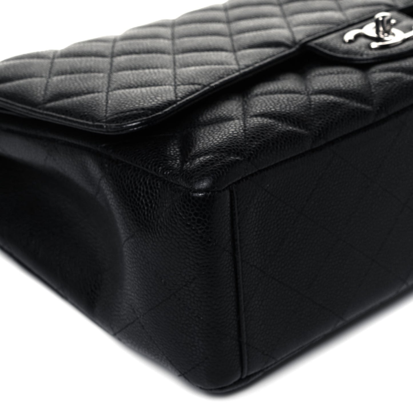 Caviar Quilted Maxi Double Flap Black