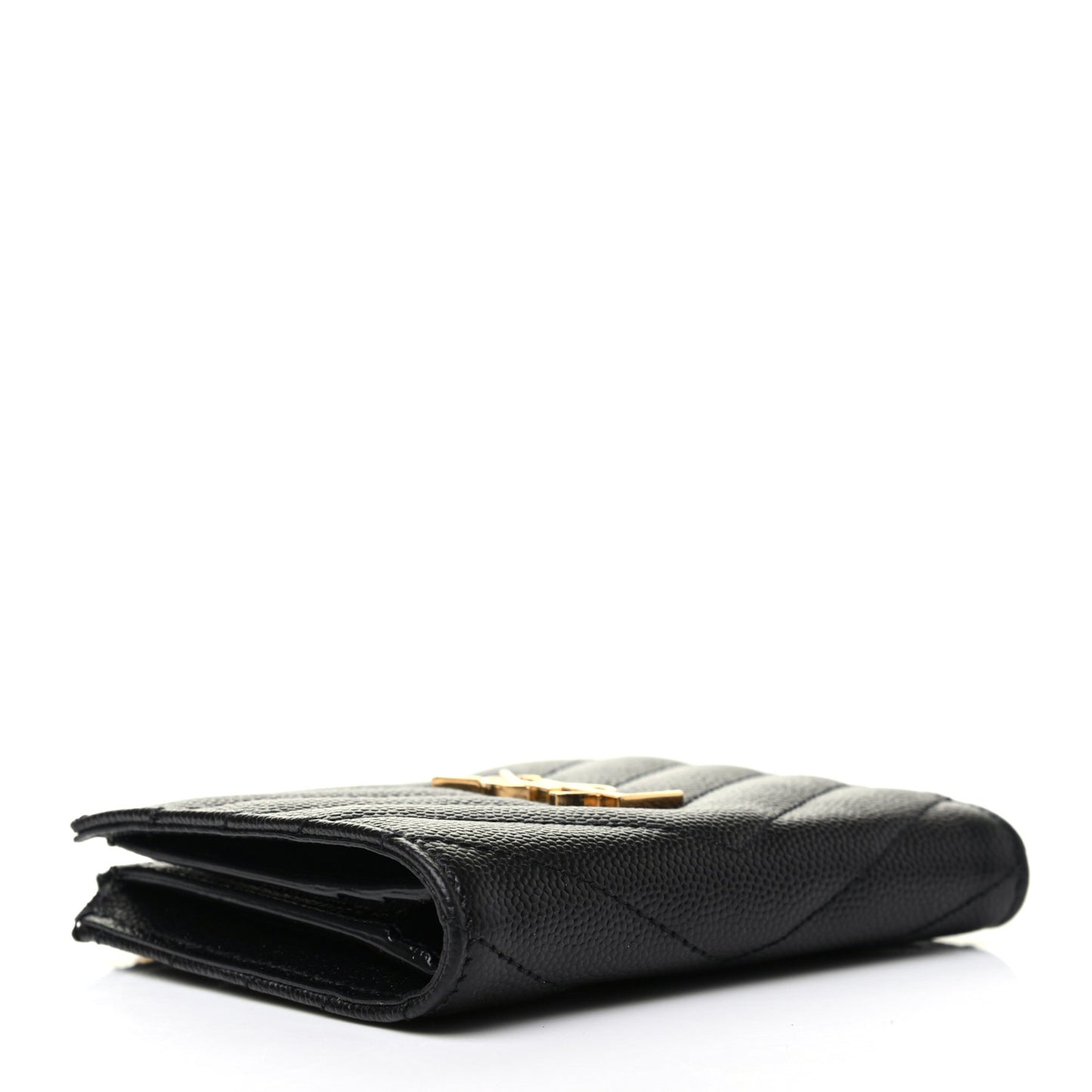 Grain De Poudre Matelasse Chevron Monogram Zipped Card Case Black
