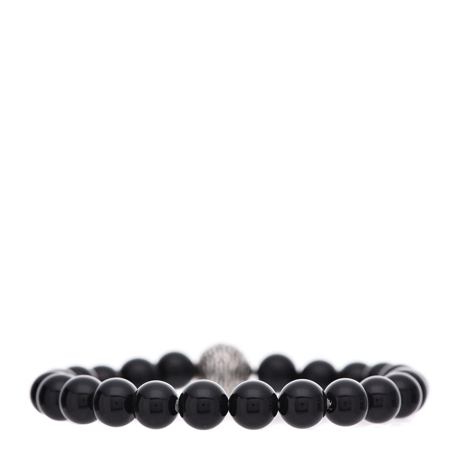 John Hardy Sterling Silver Onyx Bead Bracelet 3 of 4