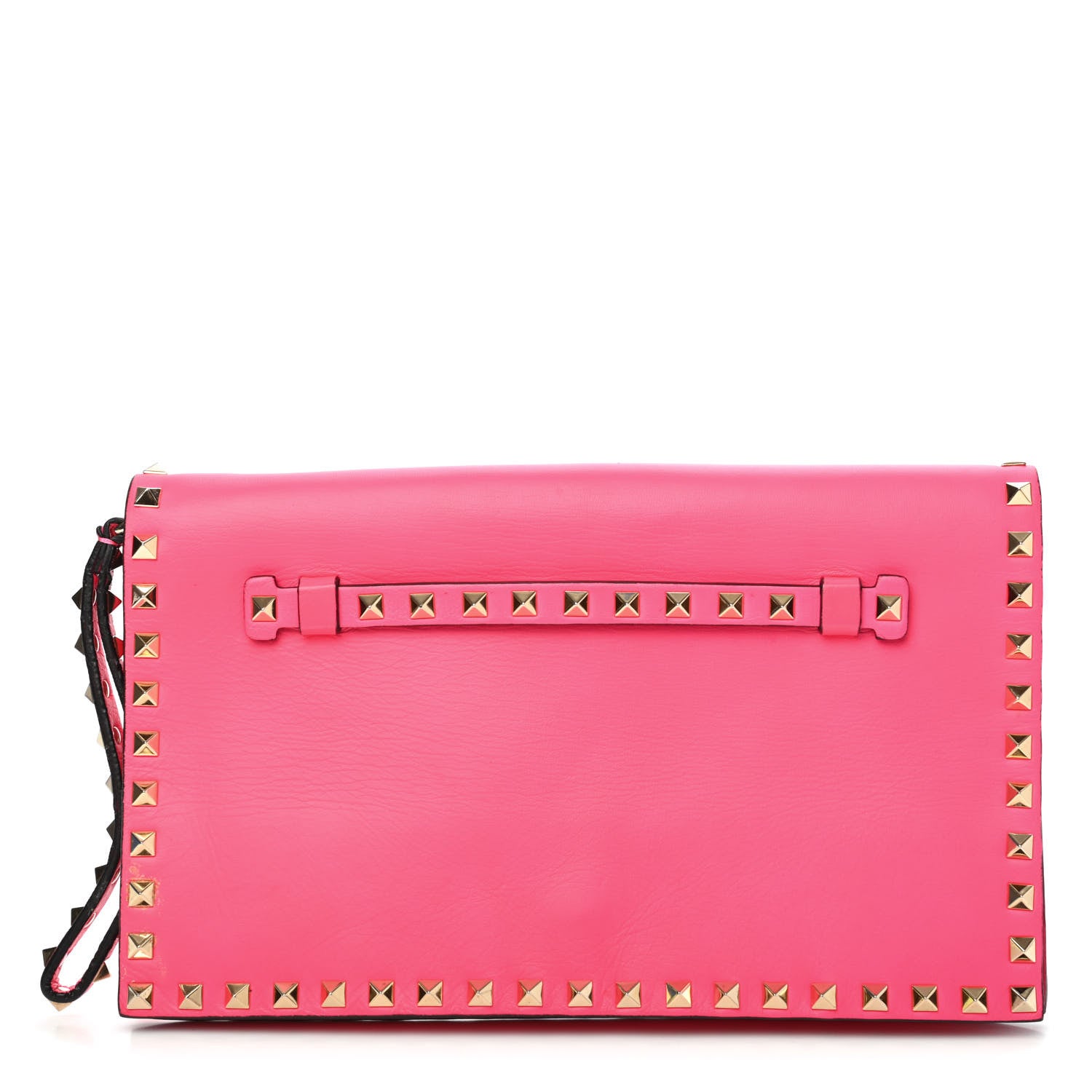 Valentino Garavani Nappa Rockstud Wristlet Clutch Pink 1 of 6