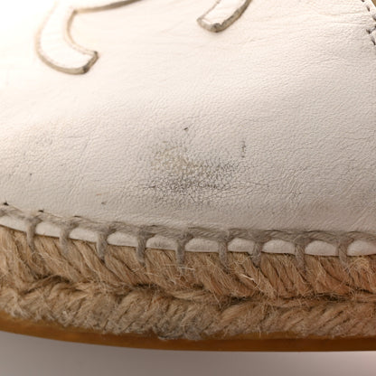 Chanel Lambskin CC Espadrilles 40 White 9 of 16