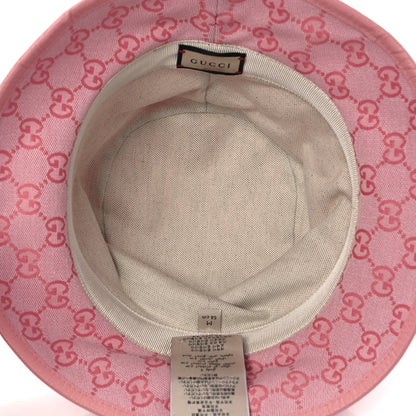 Gucci Monogram Textured Dollar Calfskin GG Jago Bucket Hat M Soft Cotton Candy Dark Cotton Candy 7 of 11