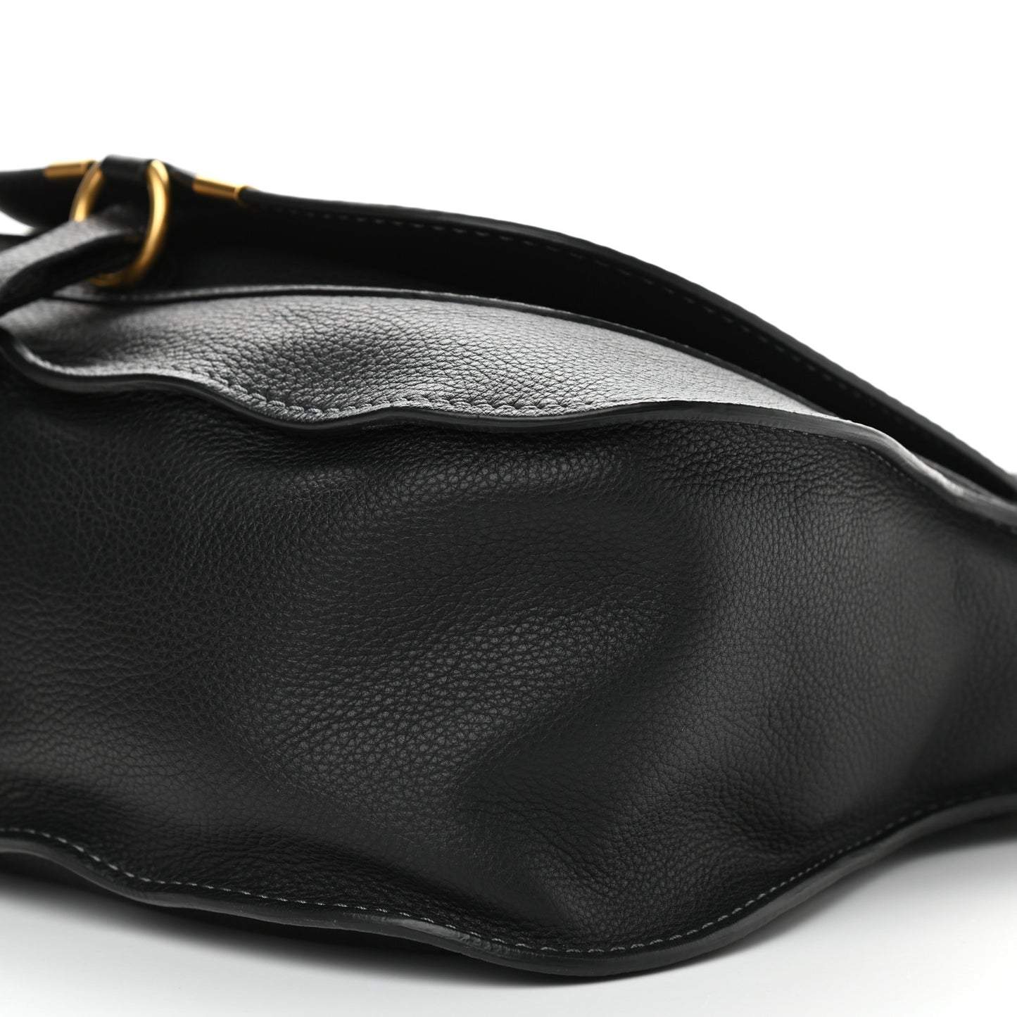 Calfskin Medium Marcie Satchel Black