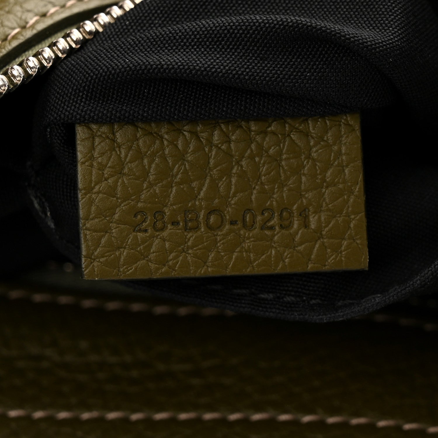 Christian Dior Grained Calfskin Mini Soft Saddle Bag Olive 7 of 11