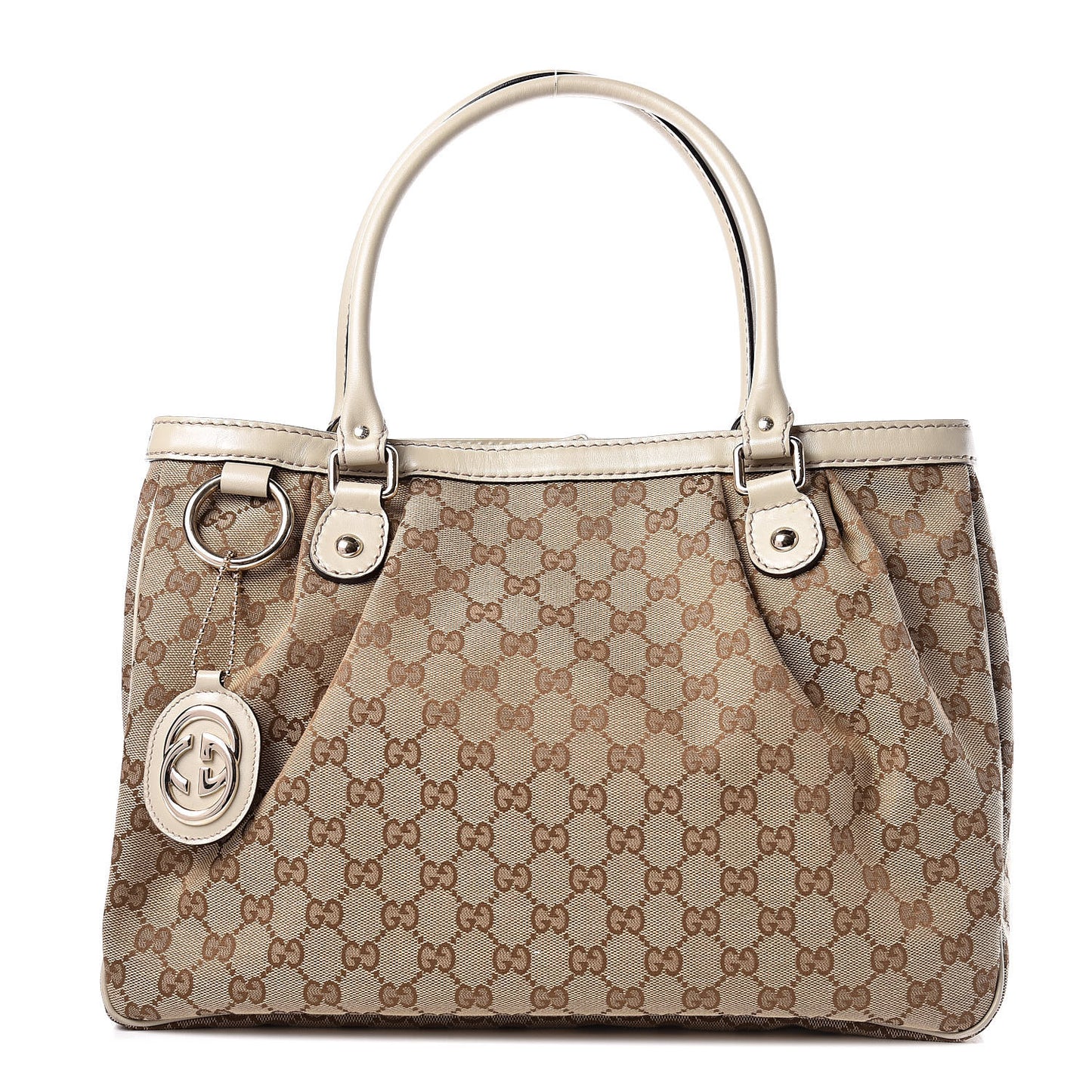 Monogram Medium Sukey Top Handle Tote Off White