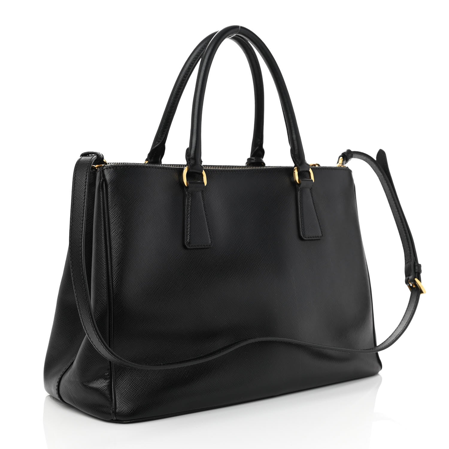 Prada Saffiano Medium Galleria Double Zip Tote Black 3 of 14