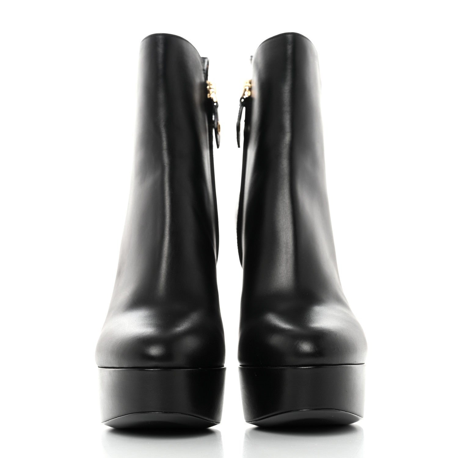 Louis Vuitton Calfskin Monogram Afterglow Platform Ankle Boots 38.5 Black 2 of 8