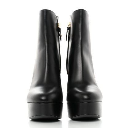 Louis Vuitton Calfskin Monogram Afterglow Platform Ankle Boots 38.5 Black 2 of 8