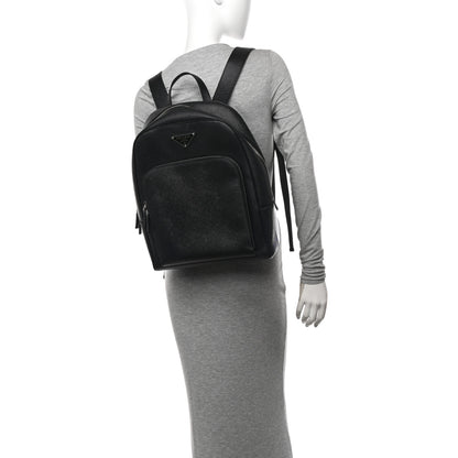 Prada Saffiano Backpack Black 2 of 12