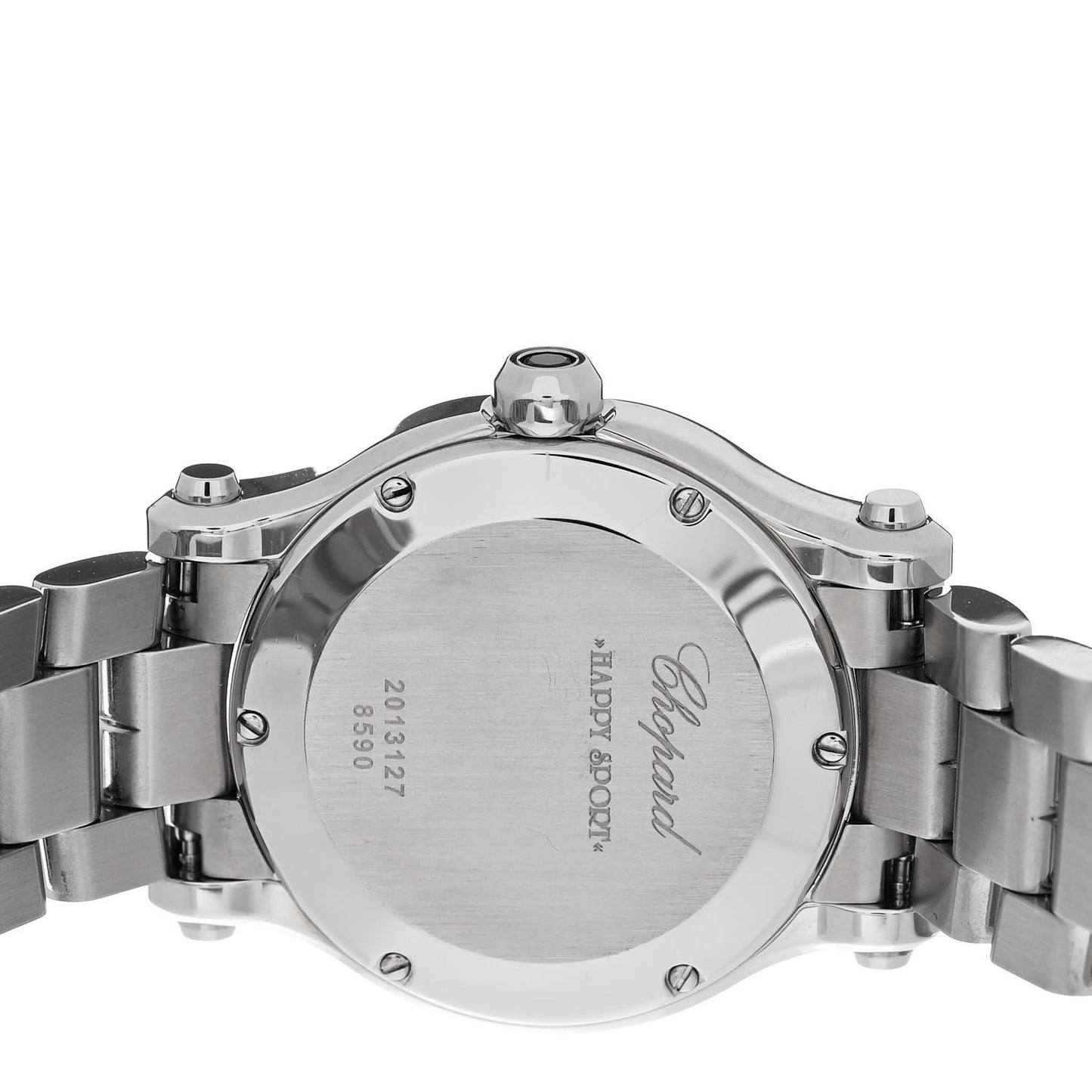 Stainless Steel 3 Diamond 30mm Happy Sport Quartz Watch