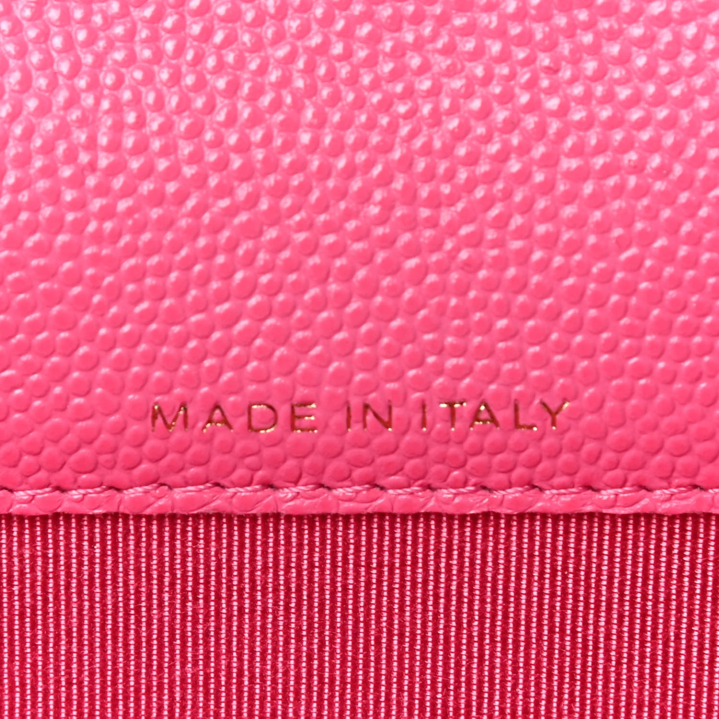 Caviar Quilted Flap Card Holder Wallet Pink