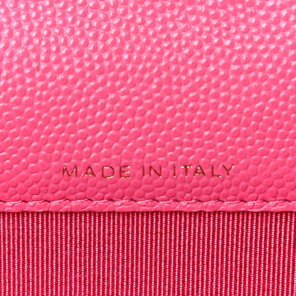 Chanel Caviar Quilted Flap Card Holder Wallet Pink 7 of 9