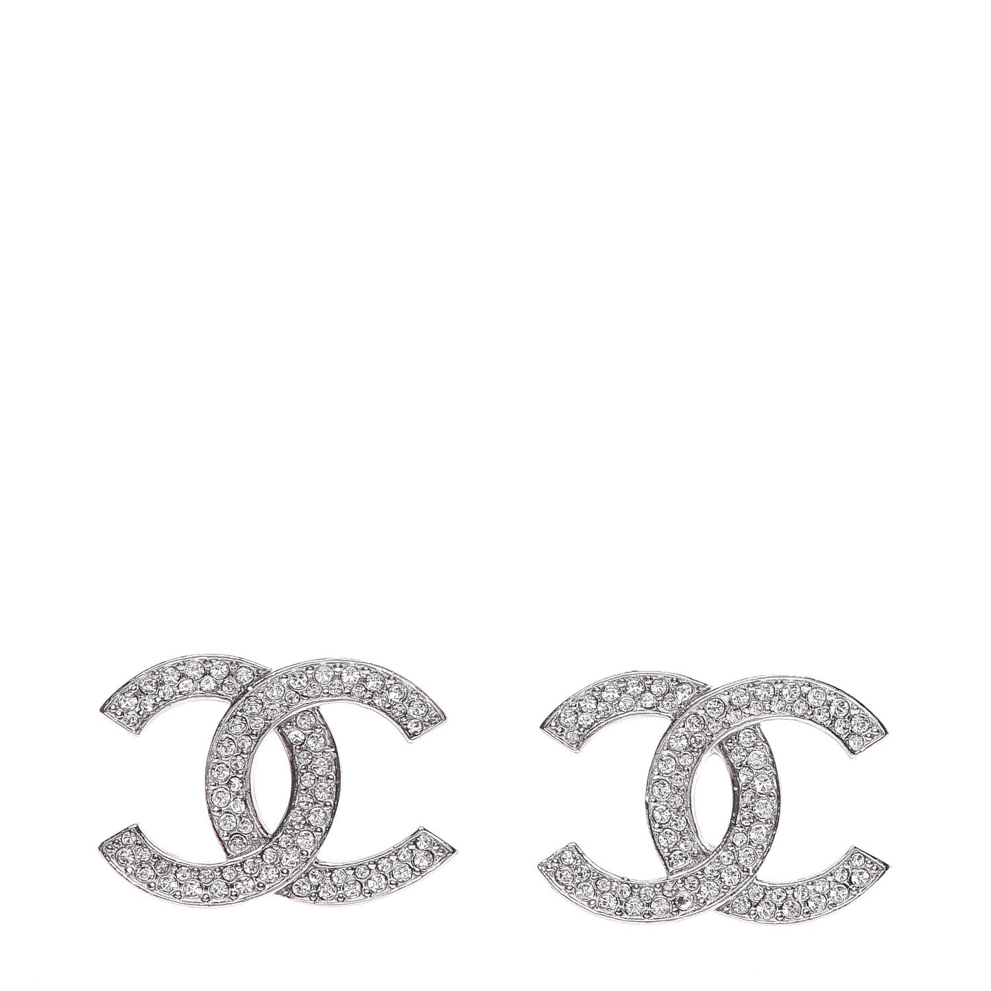 Crystal Palais Garnier CC Earrings Silver