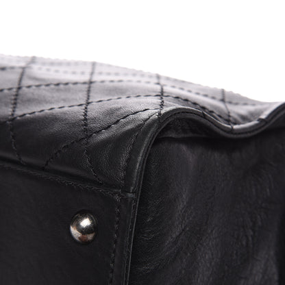 Chanel Calfskin Stitched Bowling Bag Black 12 of 13