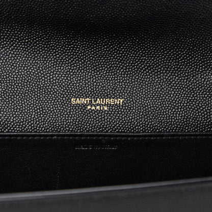 Saint Laurent Grain De Poudre Uptown Chain Wallet Black 9 of 11