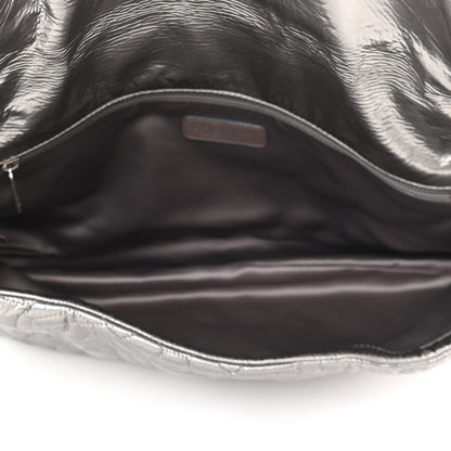 Chanel Vinyl Graphic Edge Flap Silver 4 of 8