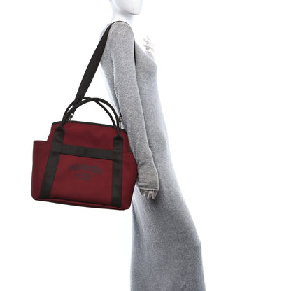 Hermes Canvas The Grooming Bag Rouge H Chocolat 2 of 12