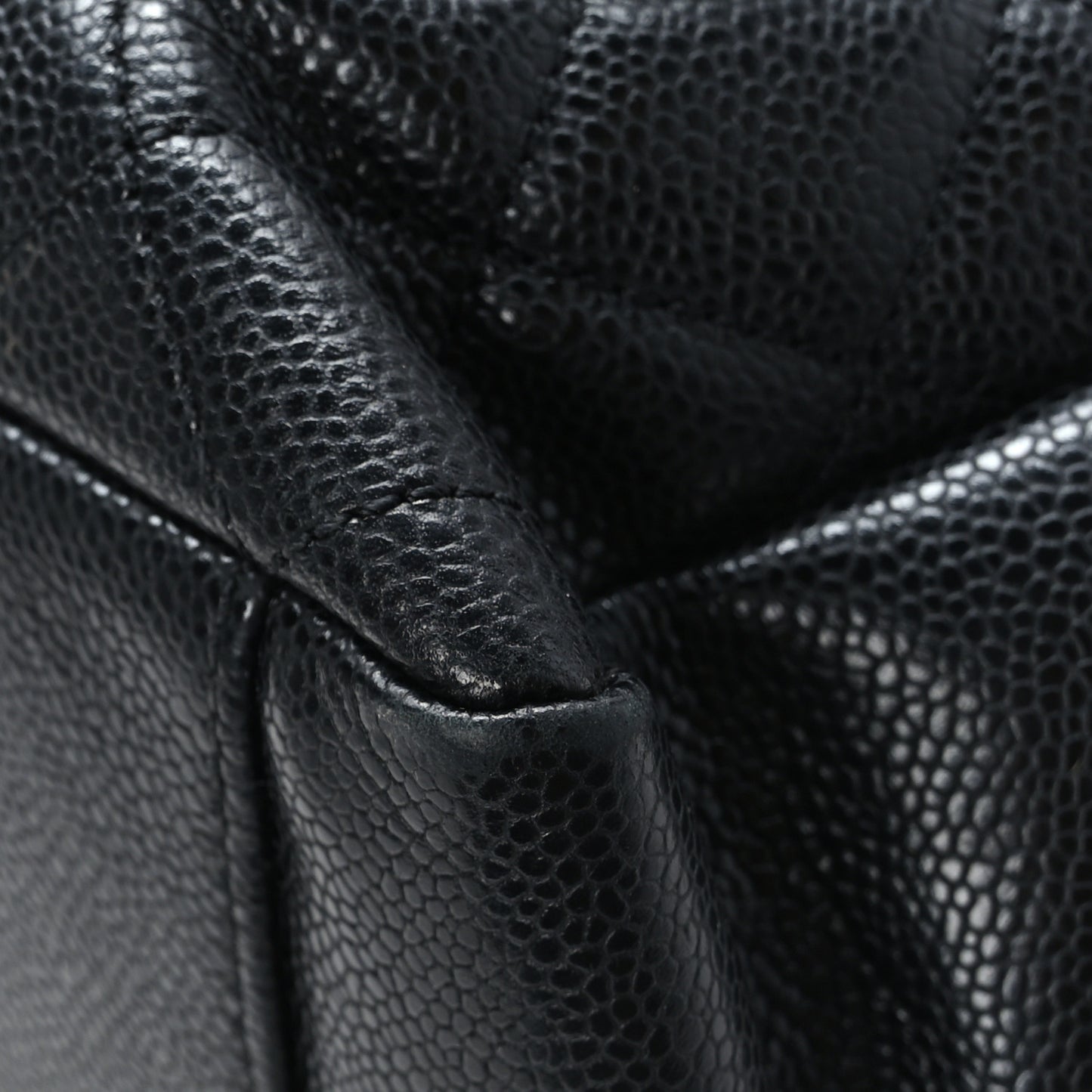 Caviar Quilted Grand Shopping Tote GST Black