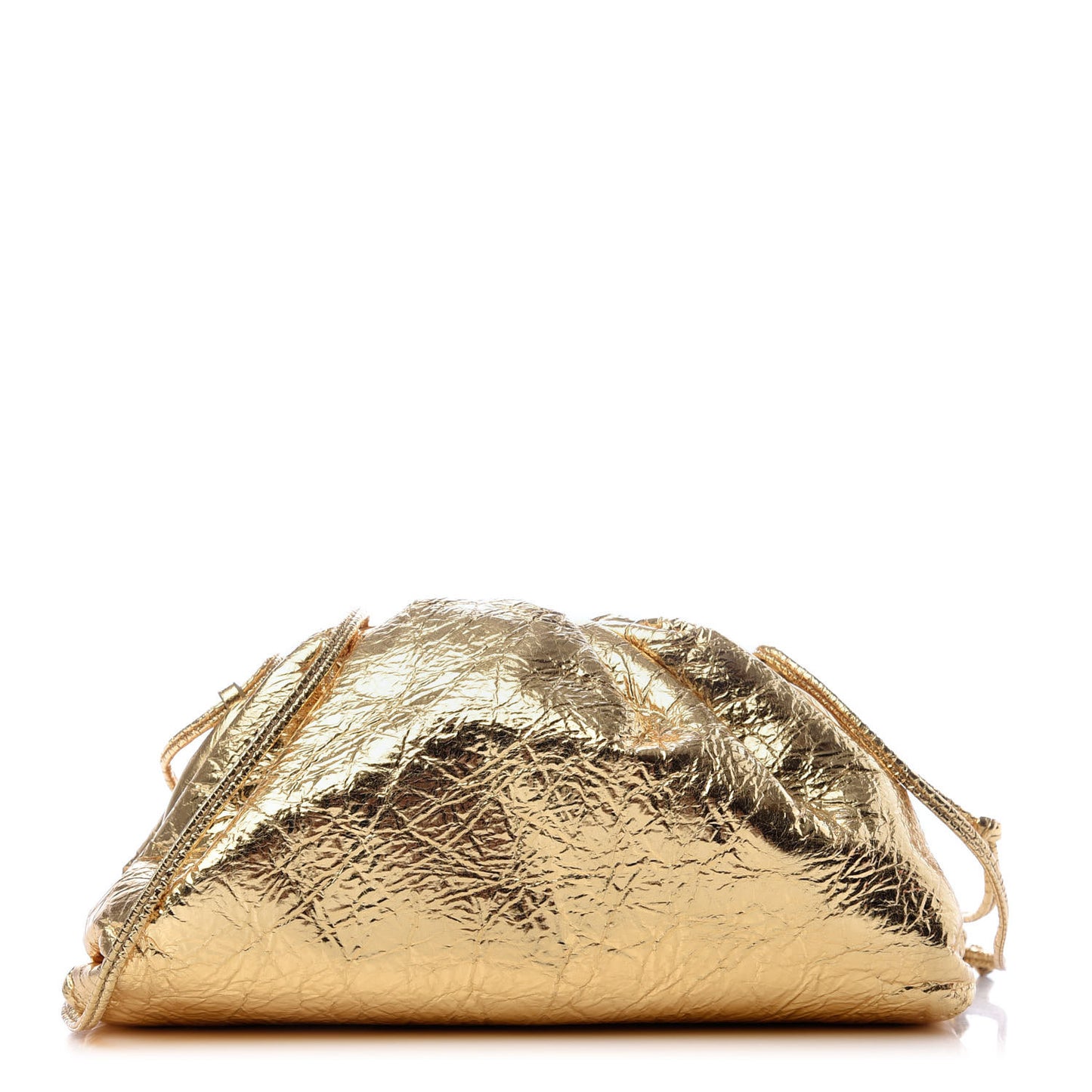 Metallic Crinkled Lambskin The Mini Pouch Oro