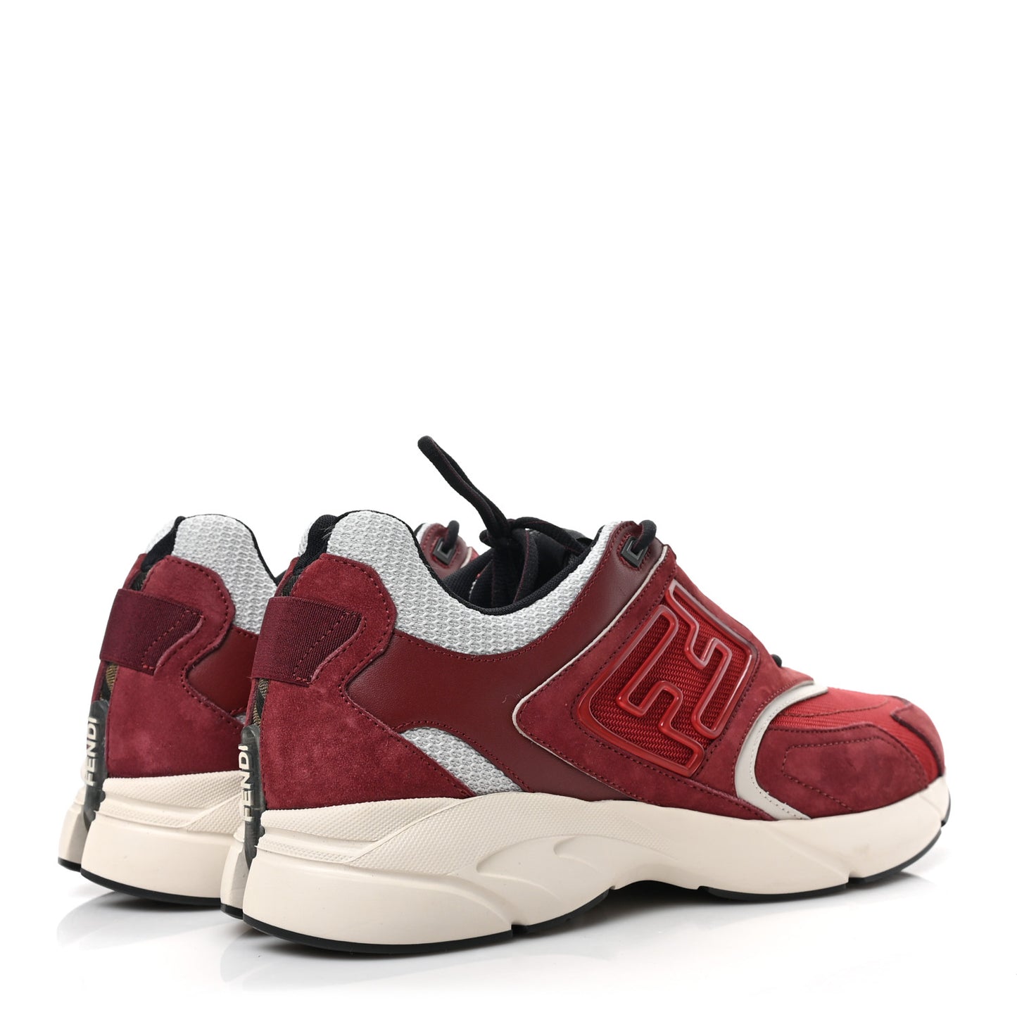 Nubuck Mesh Vitello FF Mens Faster Sneakers 10 Burgundy Barolo