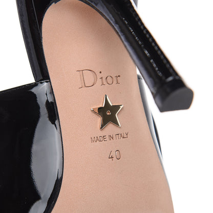 Christian Dior Patent J'Adior Slingback Pumps 40 Black 7 of 9