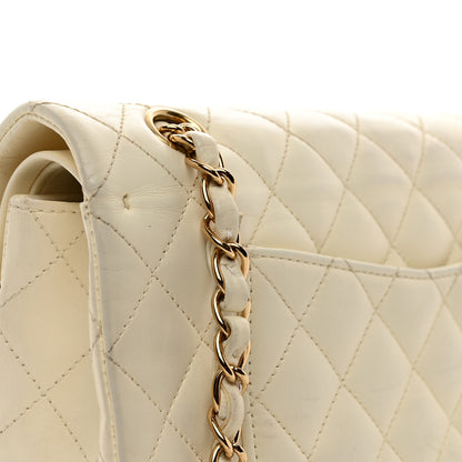 Chanel Lambskin Quilted Medium Double Flap White 14 of 14