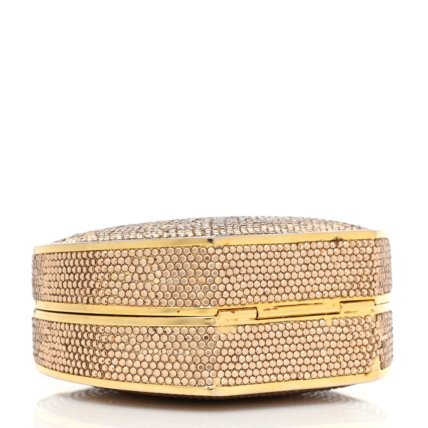 Swarovski Crystal Minaudiere Clutch Gold